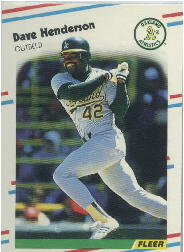1988 Fleer Update Baseball Cards       053      Dave Henderson